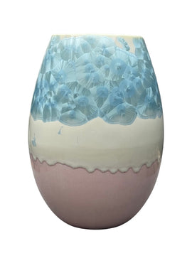 Crystal Vase - Medium Blå/Hvid/Lyserød