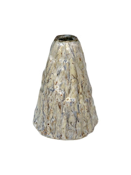 Vulkan vase - Hvid/brun
