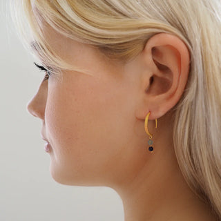 Airline ørering m. blå perler - Kivilai