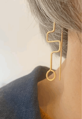 Line no3 - Forgyldte Sølv Øreringe - Anne Manna