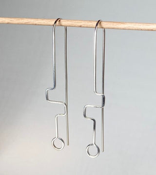 Line no2 - Sterling Sølv Øreringe - Anne Manna