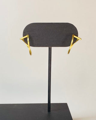 Øreringe Rund “Kant”- 18k guld - Anne Manna