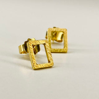 Ørestikker Square Robust - 18 Karat Guld - Anne Manna