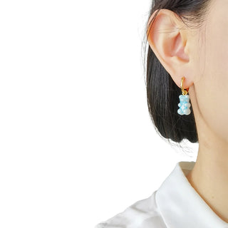 Baby Blue Porcelain Gummy Bear Earrings