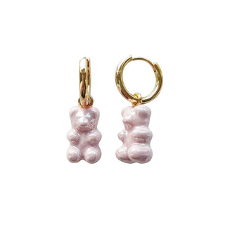 Sweet Pink Porcelain Gummy Bear Earrings