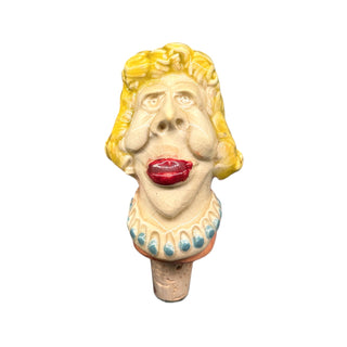 Vinprop - dame med gult hår