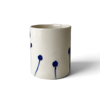 Helene Søs Schjødts - Vase med blåt blomstermotiv