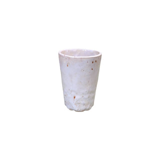 Drikke glas uden hank i farven beige set forfra 