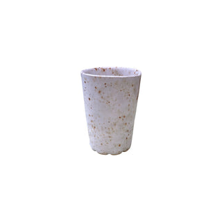 Drikke glas uden hank i farven beige set forfra 