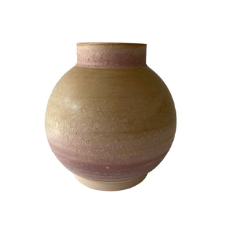 Lena Pedersen stor vase i en flot mat beige/rosa glasur 