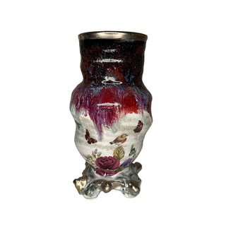 Lone Borgen vase med dyre motiver 