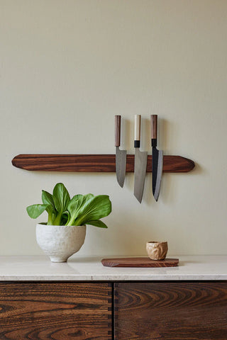 Knivmagnet, 80 CM - valnøddetræ