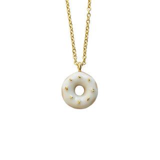 Mini Porcelain Doughnut Necklace (Dotted)