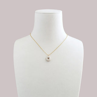 Mini Porcelain Doughnut Necklace (Dotted)