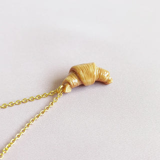 Mini Porcelain Croissant Necklace