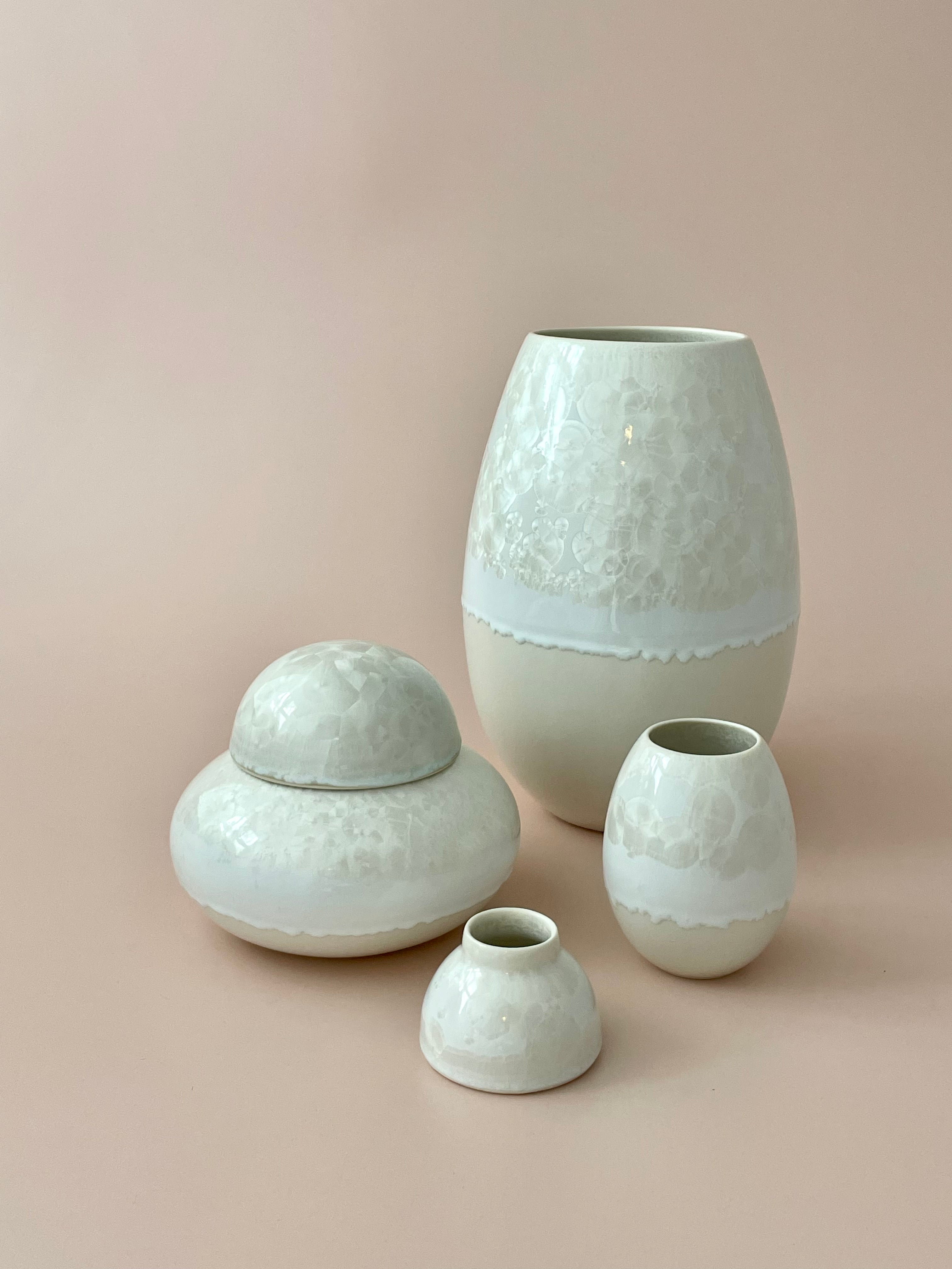 Crystal Vase - Small Beige