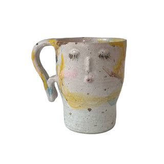 Mona Vander "Sleeping" kop med lukkede øjne i lyse farver 