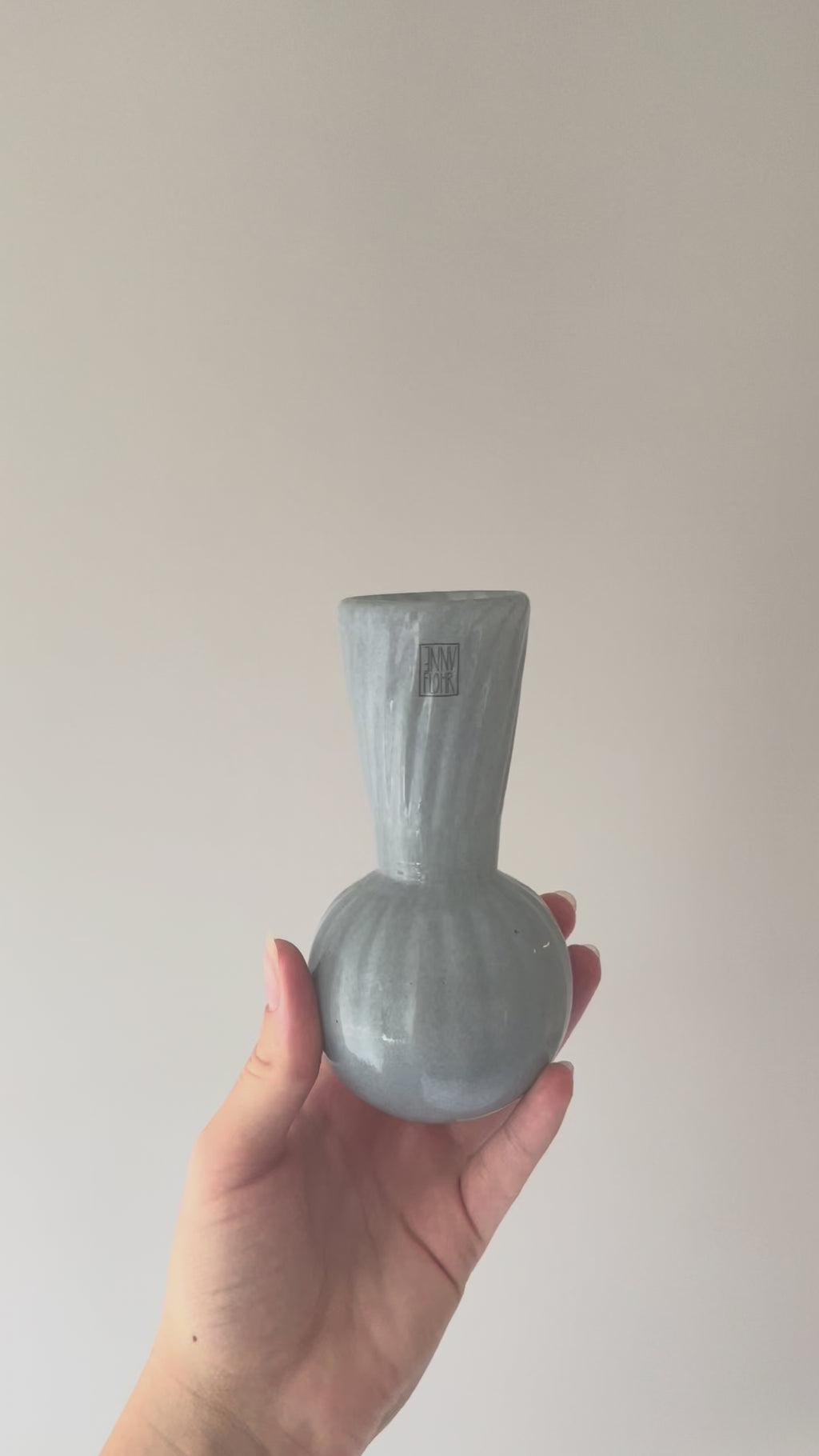 Anne Flohr nøglehulsvase i blå farve 