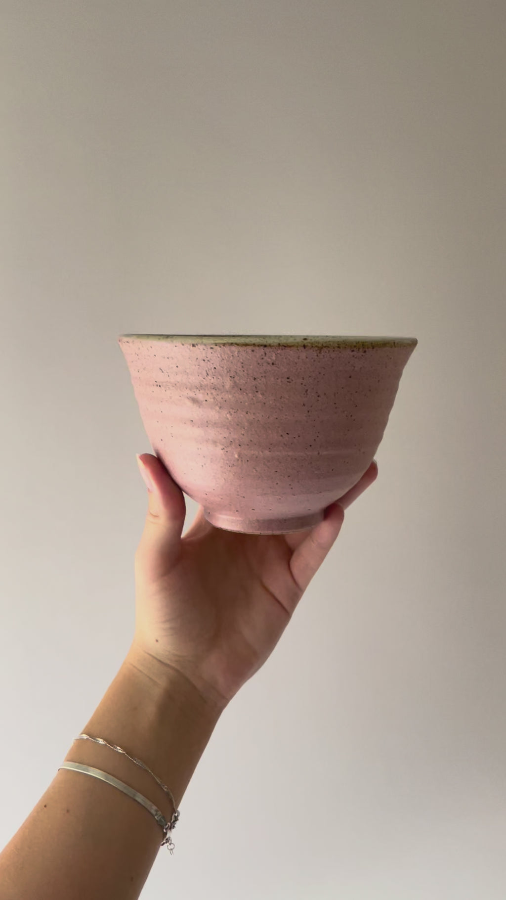 Anna Bystrup morgenmadsskål i lyserød farve 