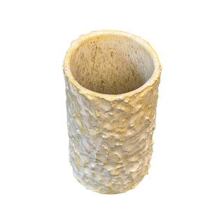 Stor gul cylinder vase set fra oven