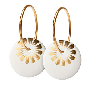 BLOOM STOR ØRERINGE - GOLD