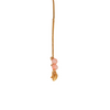 TicTac ørering m. kort kæde og koral pink perle