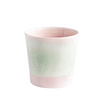 Kaffekop - Rosa ler med grøn glasur