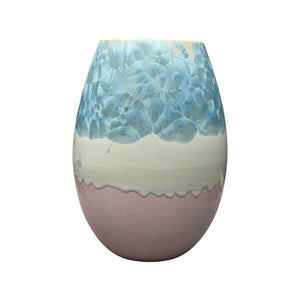Crystal Vase - Medium Blå/Hvid/Lyserød