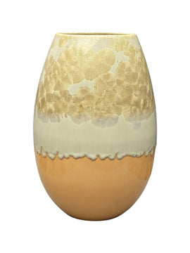 Crystal Vase - Large Beige/Orange