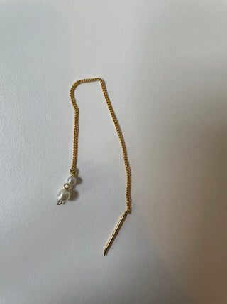 TicTac ørering med perle guld