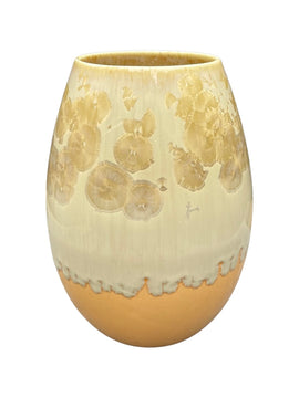 Crystal Vase - Medium Beige/Orange