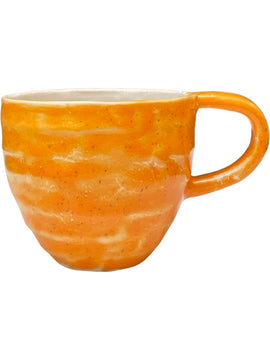 Buttet kop med hank - Orange